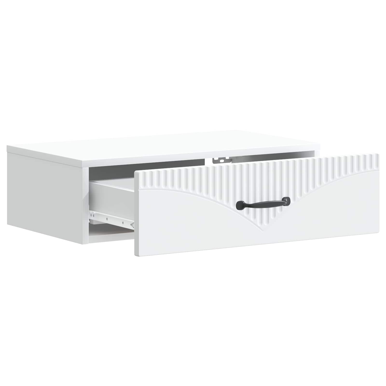 vidaXL Wall-Mounted Side Table White 59 x 34.5 x 17 cm Engineered Wood 4
