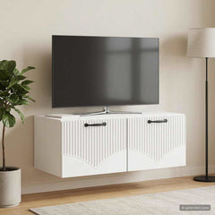 vidaXL Wall-Mounted TV Cabinet High Gloss White 78.5 x 41 x 30 cm 4