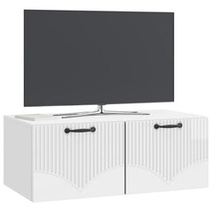 vidaXL Wall-Mounted TV Cabinet High Gloss White 78.5 x 41 x 30 cm 3