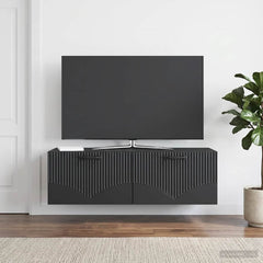 vidaXL Wall-Mounted TV Cabinet Black 98 x 41 x 30 cm Engineered Wood 1