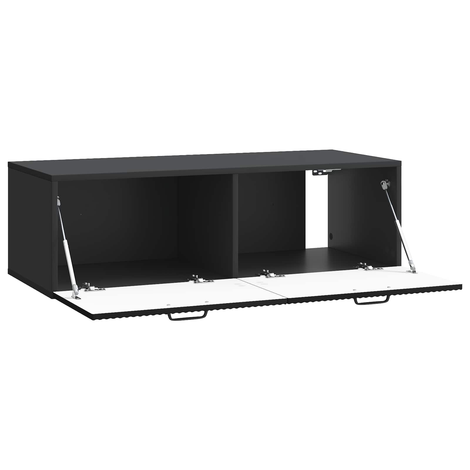vidaXL Wall-Mounted TV Cabinet Black 98 x 41 x 30 cm Engineered Wood 5