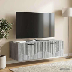 vidaXL Wall-Mounted TV Cabinet Grey Sonoma 98 x 41 x 30 cm 4