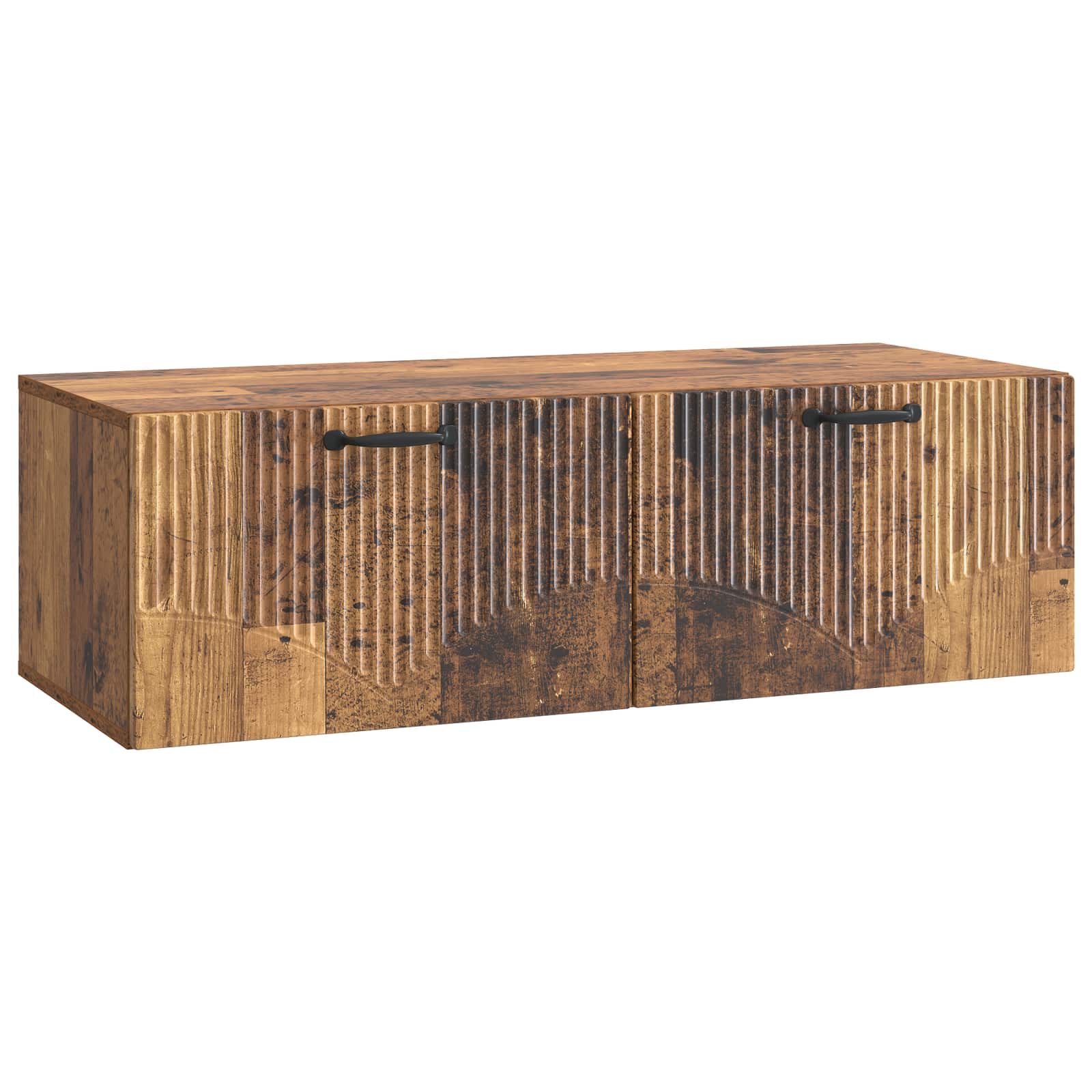 vidaXL Wall-Mounted TV Cabinet Old Wood 98 x 41 x 30 cm 2