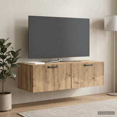 vidaXL Wall-Mounted TV Cabinet 98 x 41 x 30 cm Artisan Oak 1