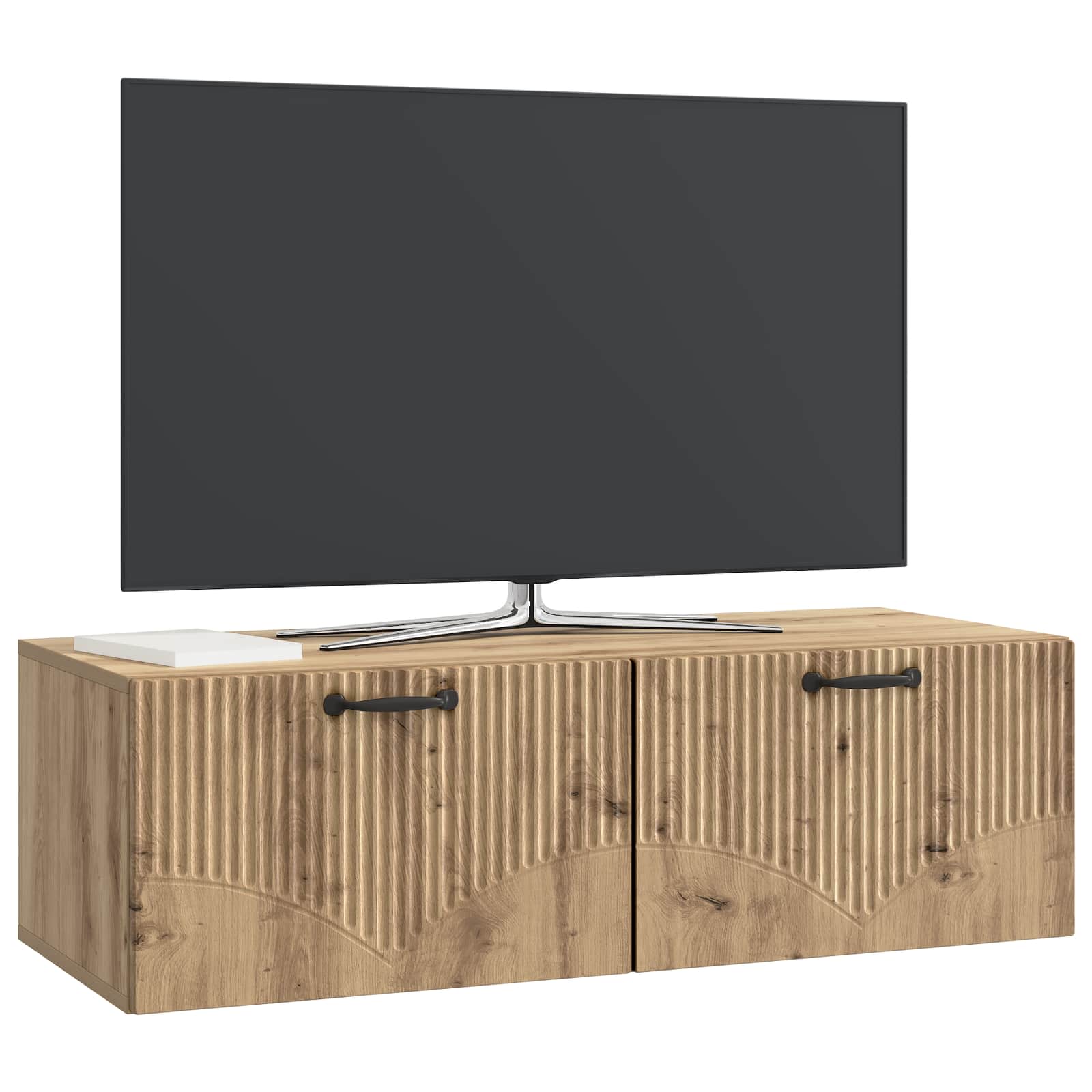 vidaXL Wall-Mounted TV Cabinet 98 x 41 x 30 cm Artisan Oak 3