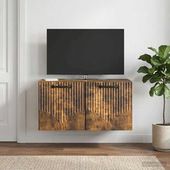 vidaXL Wall-Mounted TV Cabinet Smoked Oak 59.5 x 31 x 30 cm 4