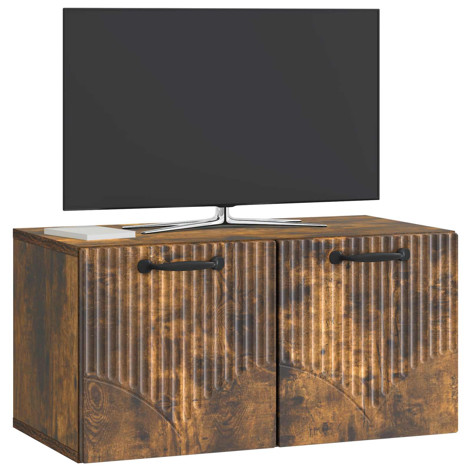 vidaXL Wall-Mounted TV Cabinet Smoked Oak 59.5 x 31 x 30 cm 3