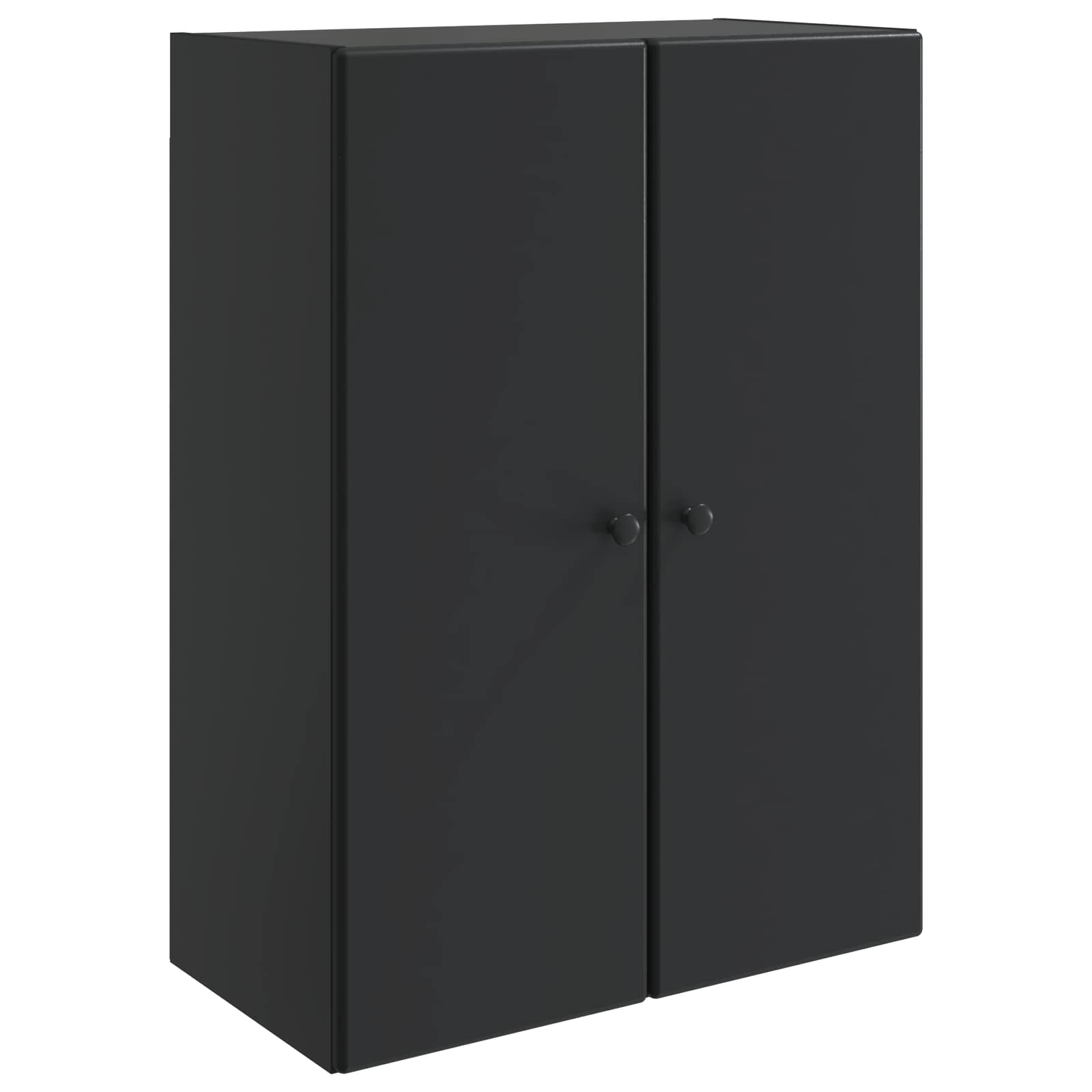 vidaXL Wall-Mounted Cabinet 66 x 34.5 x 90 cm Engineered Wood Black 2