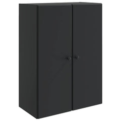 vidaXL Wall-Mounted Cabinet 66 x 34.5 x 90 cm Engineered Wood Black 2