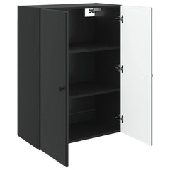 vidaXL Wall-Mounted Cabinet 66 x 34.5 x 90 cm Engineered Wood Black 3