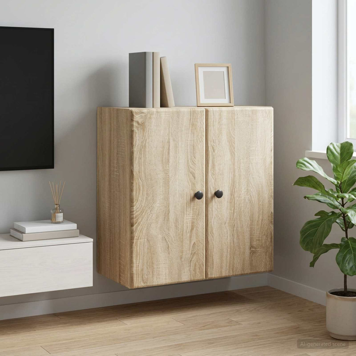 vidaXL Wall-Mounted Cabinet 59 x 31 x 60 cm Engineered Wood