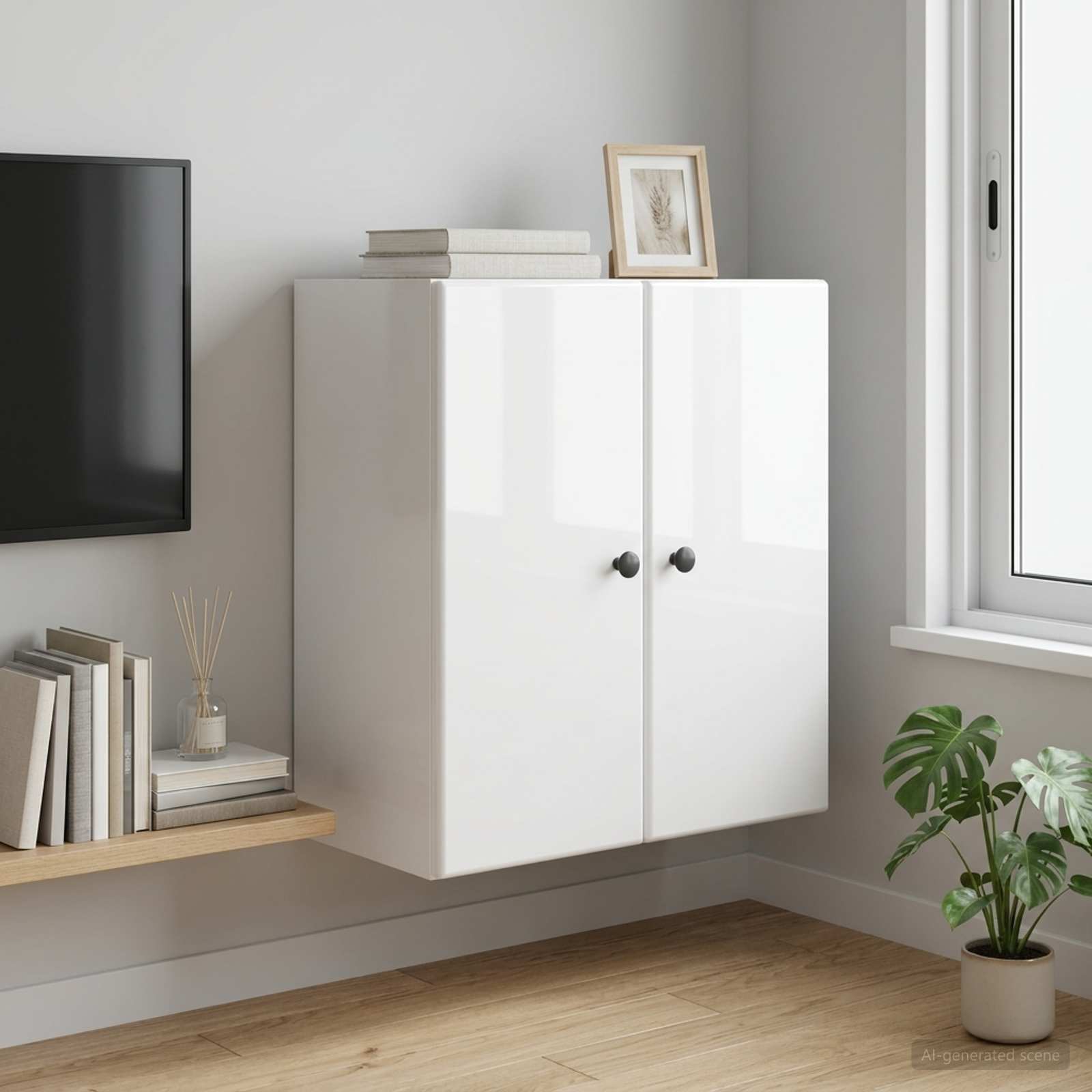 vidaXL Wall-Mounted Cabinet 59 x 31 x 60 cm Engineered Wood 1