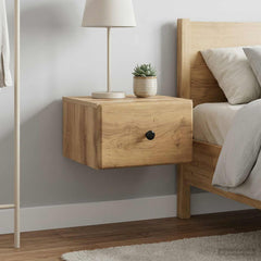 Wall-Mounted Bedside Cabinet 34.5 x 33 x 20 cm Artisan oak 2