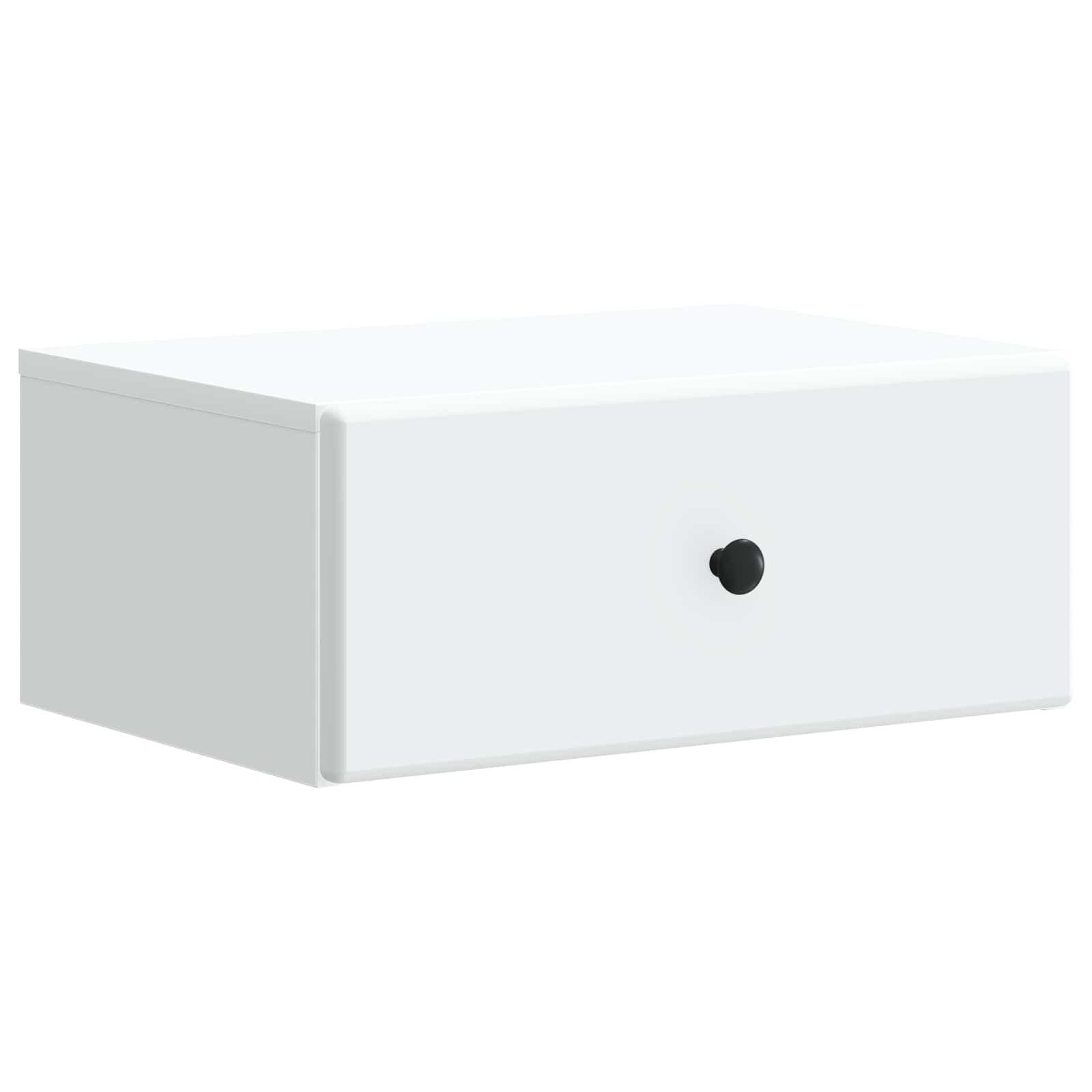 vidaXL Wall-Mounted Bedside Cabinet 2 pcs White 49 x 34.5 x 20 cm 6