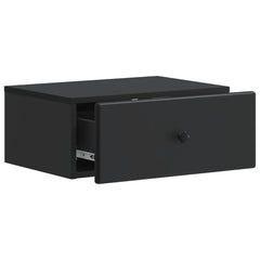 vidaXL Wall-Mounted Bedside Cabinet Black 49 x 34.5 x 20 cm 4