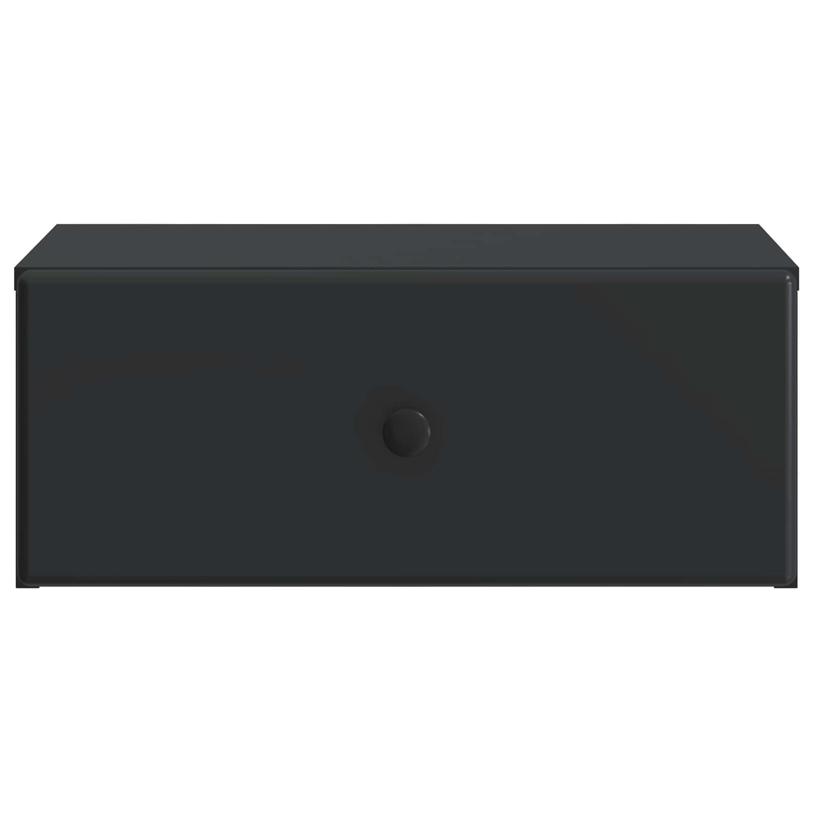 vidaXL Wall-Mounted Bedside Cabinet Black 49 x 34.5 x 20 cm 5
