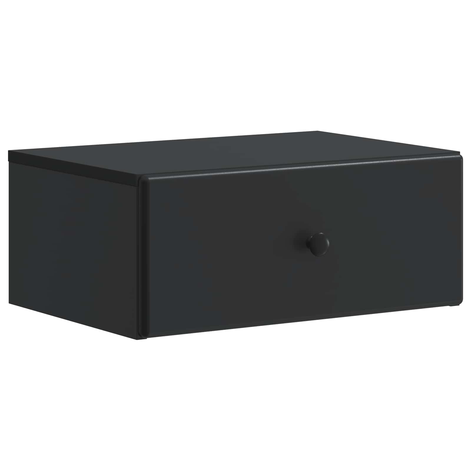 vidaXL Wall-Mounted Bedside Cabinet 2 pcs Black 49 x 34.5 x 20 cm 6