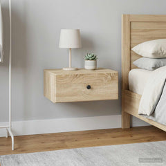 vidaXL Wall-Mounted Bedside Cabinet 2 pcs Sonoma Oak 49 x 34.5 x 20 cm 1