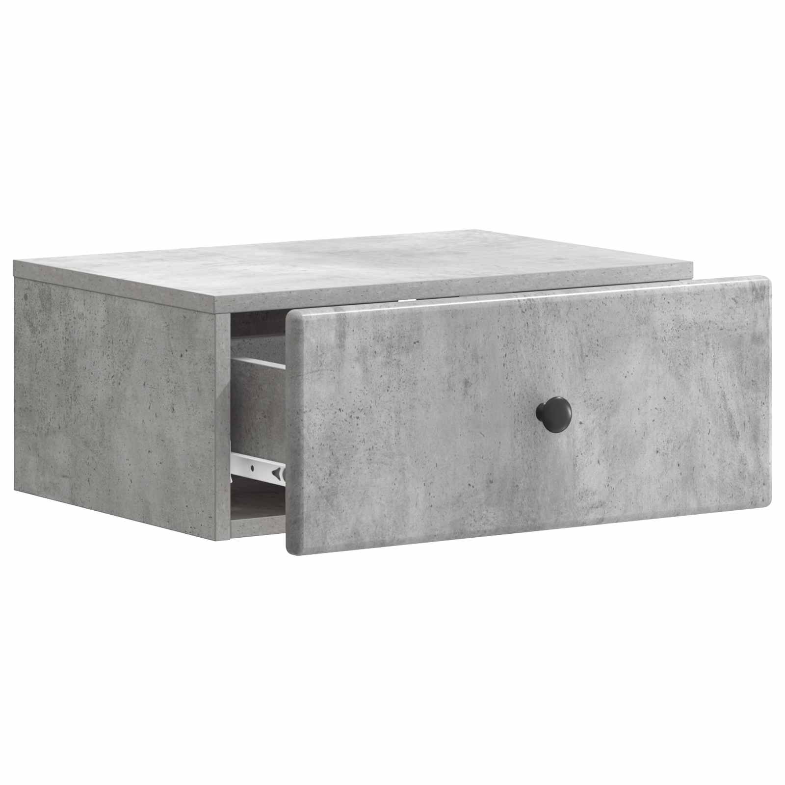 vidaXL Wall-Mounted Bedside Cabinet Concrete Grey 49 x 34.5 x 20 cm 4