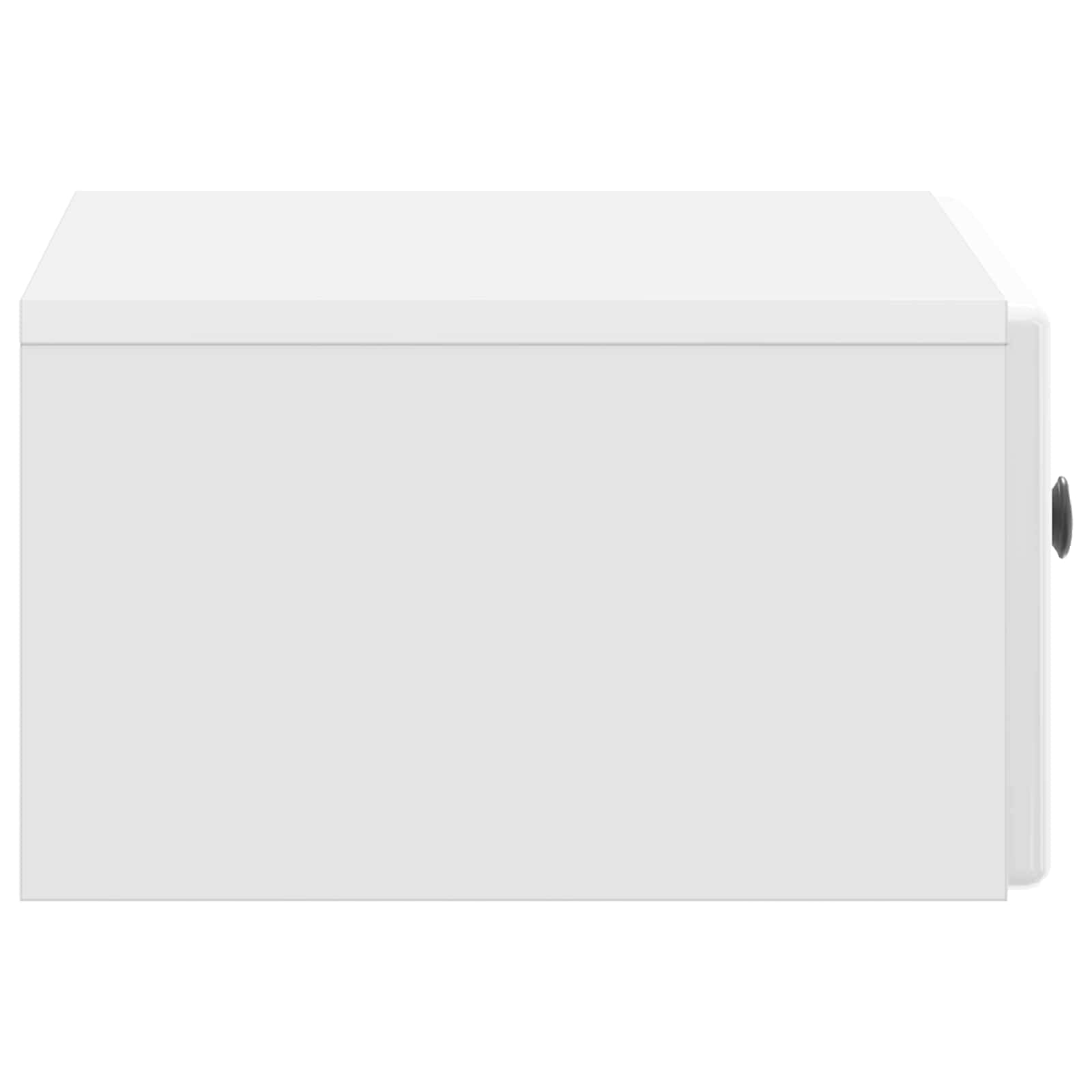 vidaXL Wall-Mounted Bedside Cabinet High Gloss White 49 x 34.5 x 20 cm 6
