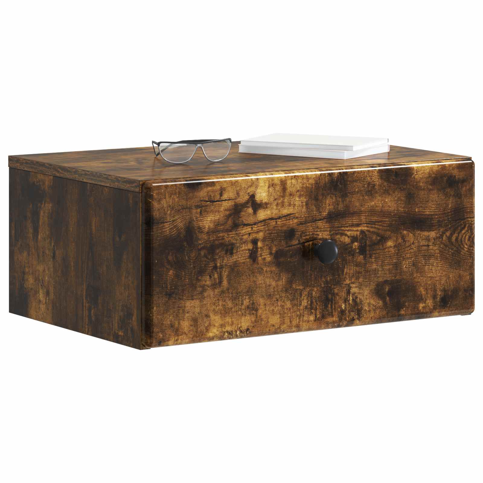 vidaXL Wall-Mounted Bedside Cabinet 2 pcs Smoked Oak 49 x 34.5 x 20 cm 3