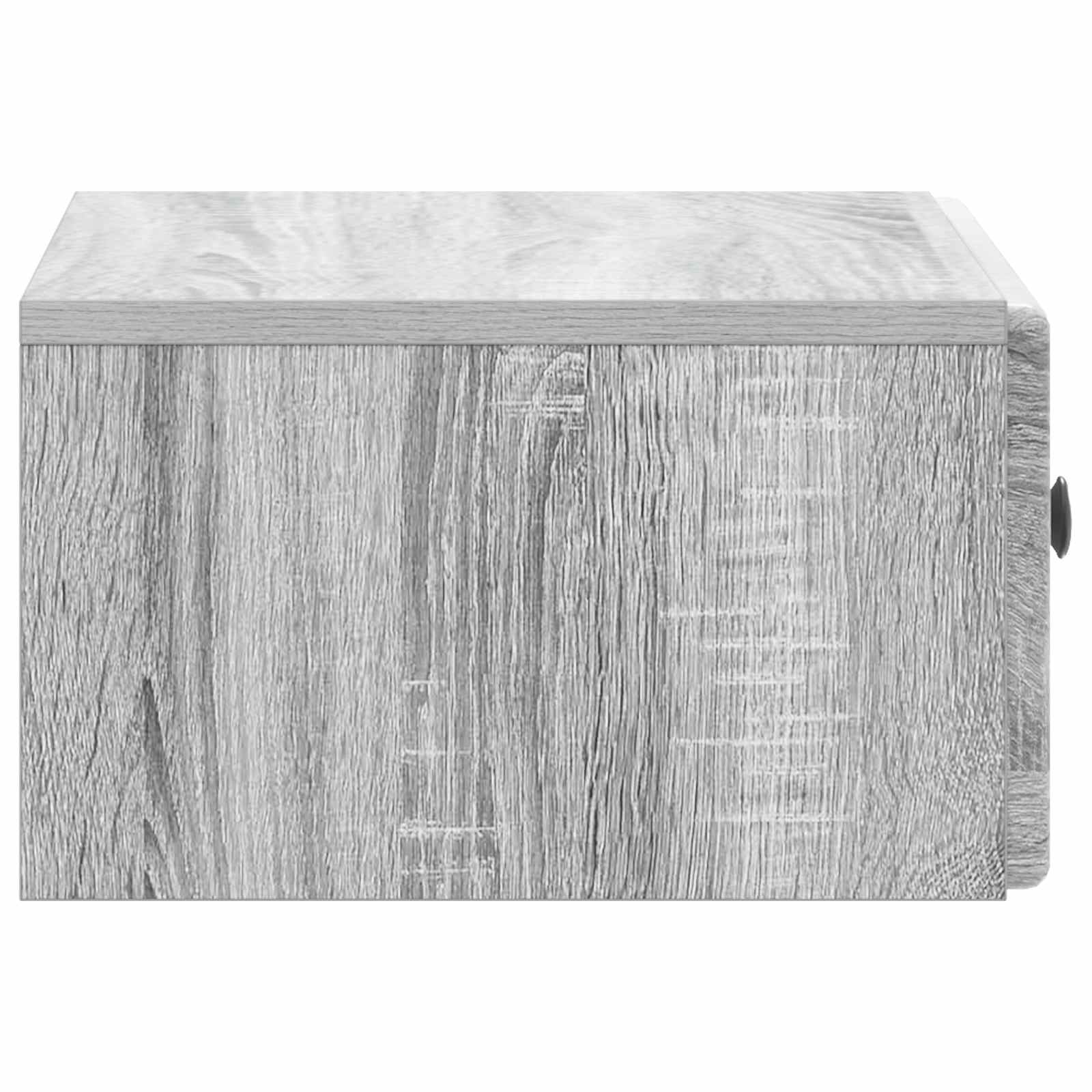 vidaXL Wall-Mounted Bedside Cabinet Grey Sonoma 49 x 34.5 x 20 cm 6