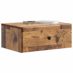 vidaXL Wall-Mounted Bedside Cabinet Old Wood 49 x 34.5 x 20 cm 3