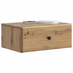 vidaXL Wall-Mounted Bedside Cabinet 2 pcs Artisan Oak 3