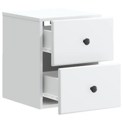 vidaXL Wall-Mounted Bedside Cabinet White 34.5 x 33 x 40 cm 4