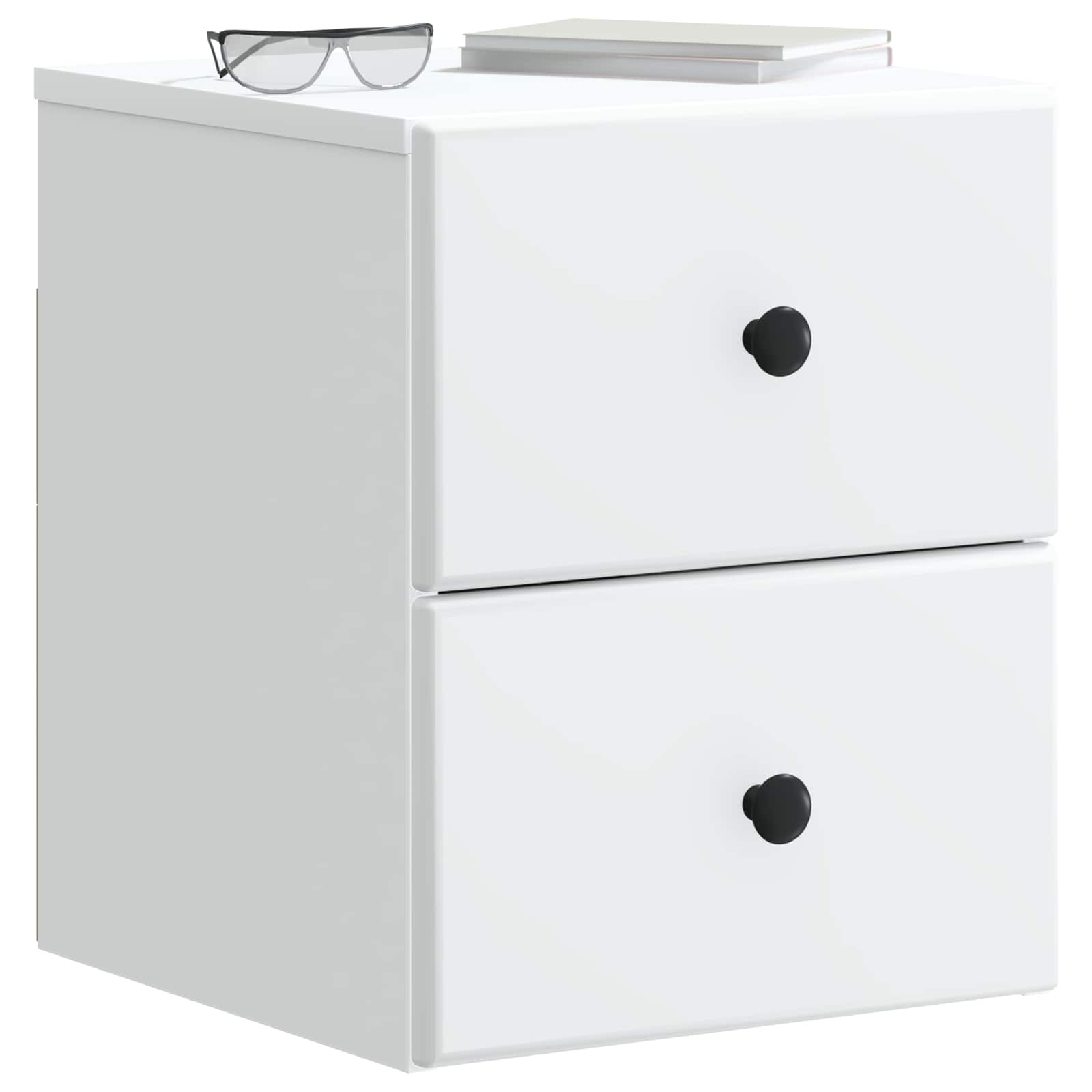 vidaXL Wall-Mounted Bedside Cabinet White 34.5 x 33 x 40 cm 3