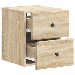 vidaXL Wall-Mounted Bedside Cabinet Sonoma Oak 34.5 x 33 x 40 cm 4