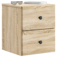 vidaXL Wall-Mounted Bedside Cabinet Sonoma Oak 34.5 x 33 x 40 cm 3