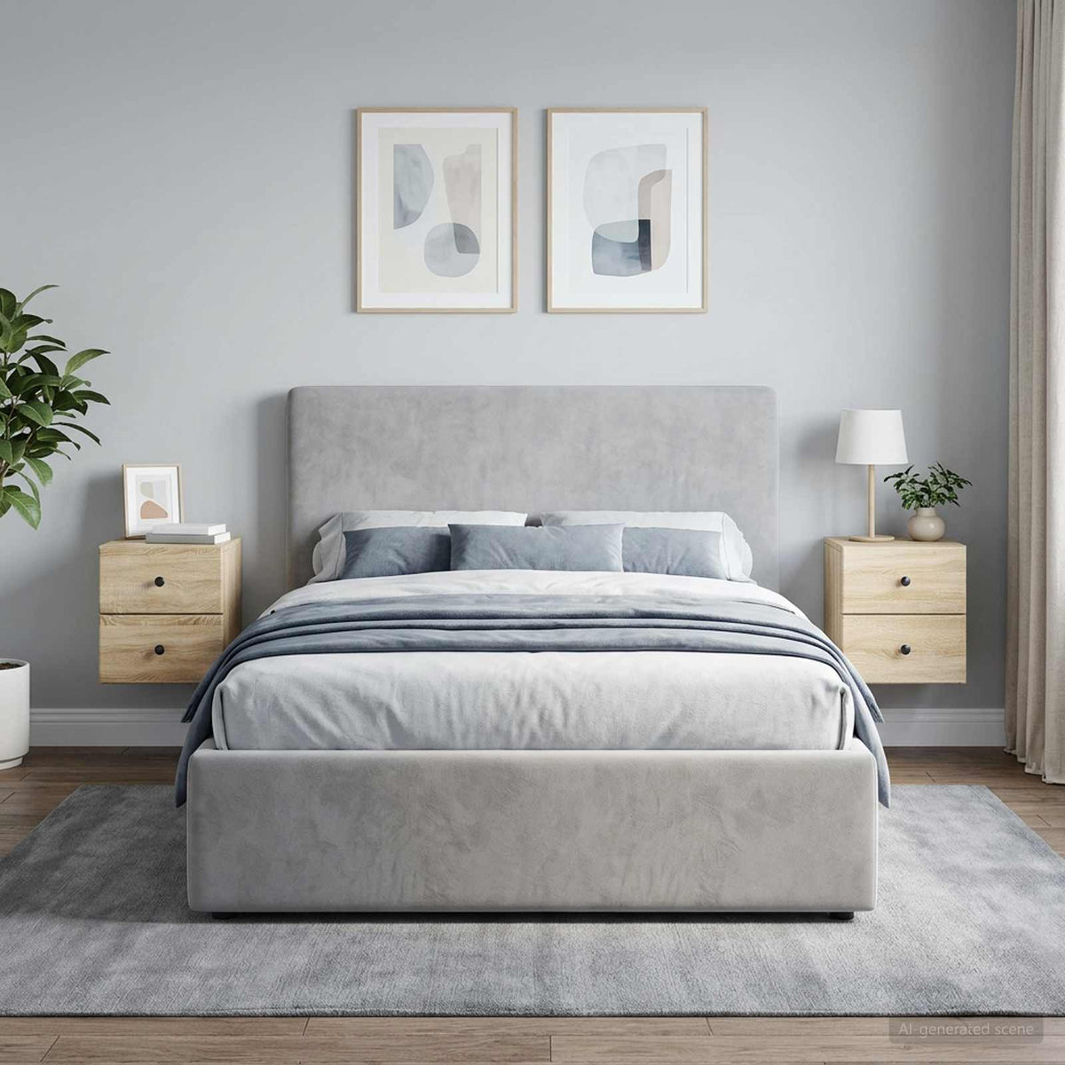 vidaXL Wall-Mounted Bedside Cabinet 34.5 x 33 x 40 cm