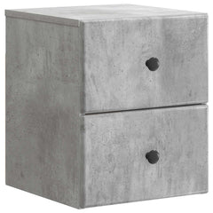vidaXL Wall-Mounted Bedside Cabinet Concrete Grey 34.5 x 33 x 40 cm 2