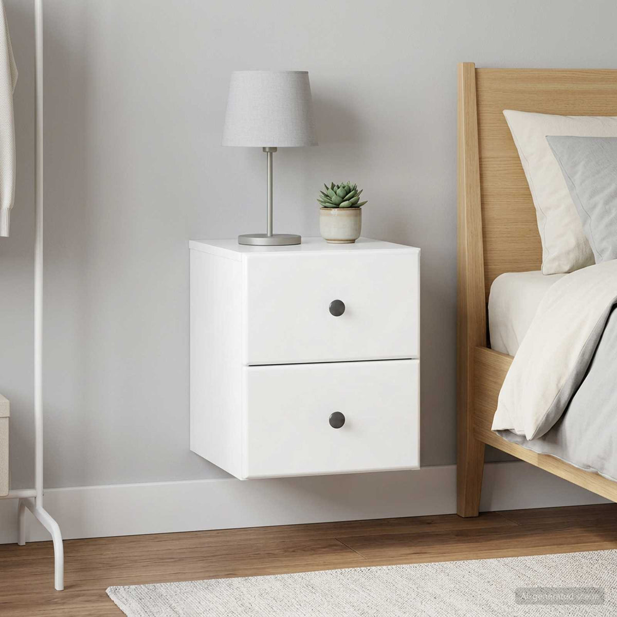 vidaXL Wall-Mounted Bedside Cabinet 34.5 x 33 x 40 cm