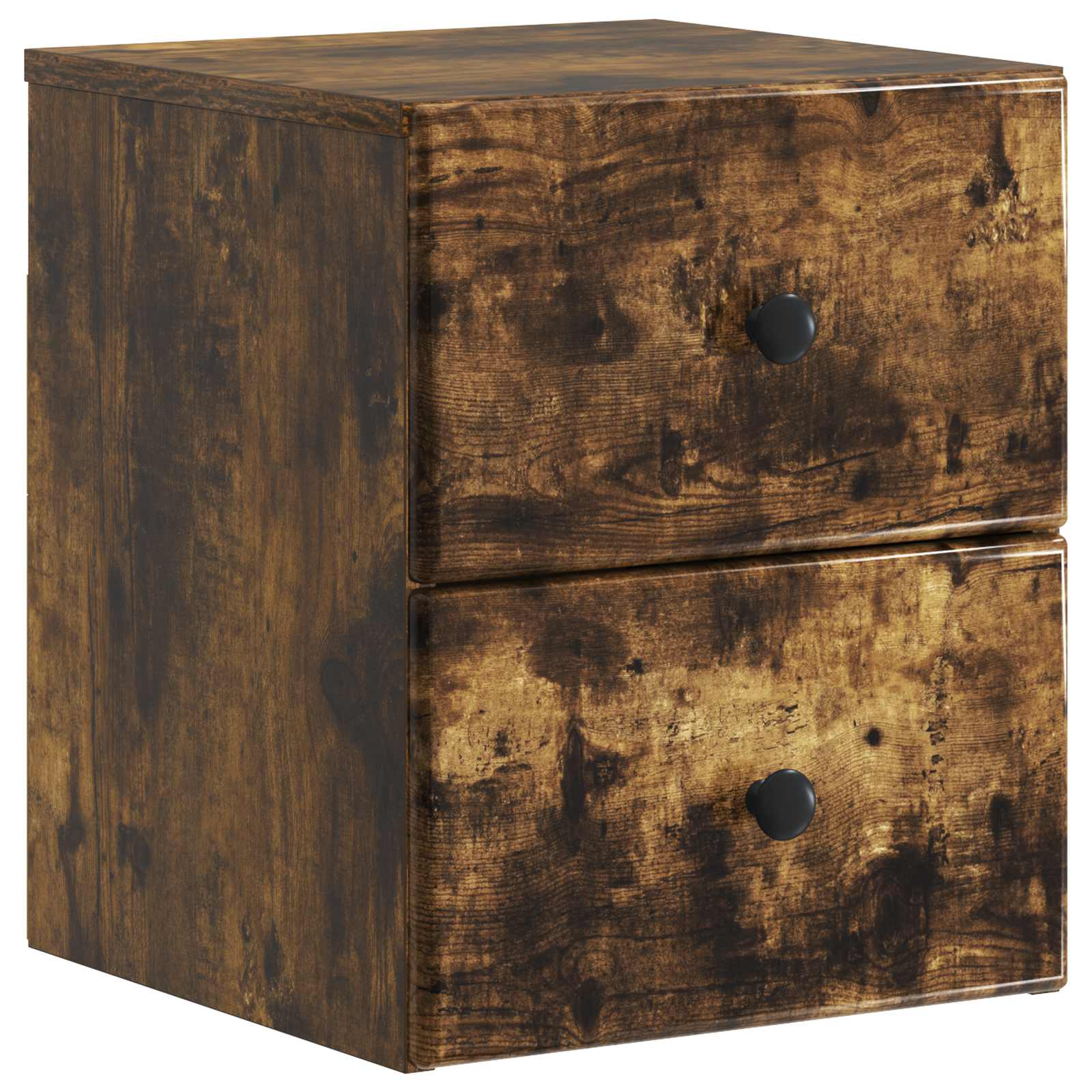 vidaXL Wall-Mounted Bedside Cabinet Smoked Oak 34.5 x 33 x 40 cm 2