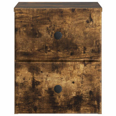 vidaXL Wall-Mounted Bedside Cabinet Smoked Oak 34.5 x 33 x 40 cm 5