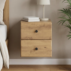 vidaXL Wall-Mounted Bedside Cabinet Artisan Oak 34.5 x 33 x 40 cm 1