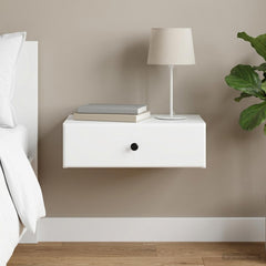 vidaXL Wall-Mounted Side Table White 59 x 34.5 x 17 cm Engineered Wood 1