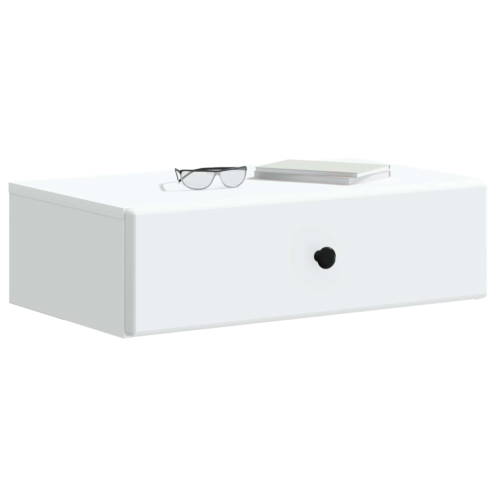 vidaXL Wall-Mounted Side Table White 59 x 34.5 x 17 cm Engineered Wood 3