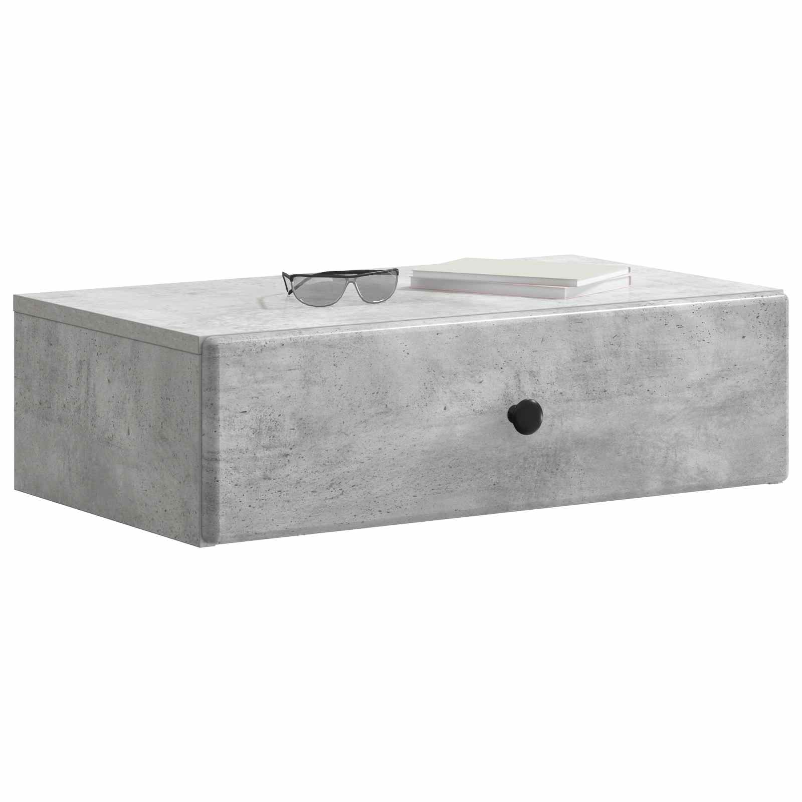 vidaXL Wall-Mounted Side Table Concrete Grey 59 x 34.5 x 17 cm 3