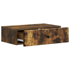 vidaXL Wall-Mounted Side Table Smoked Oak 59 x 34.5 x 17 cm 4