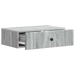 vidaXL Wall-Mounted Side Table Grey Sonoma 59 x 34.5 x 17 cm 4