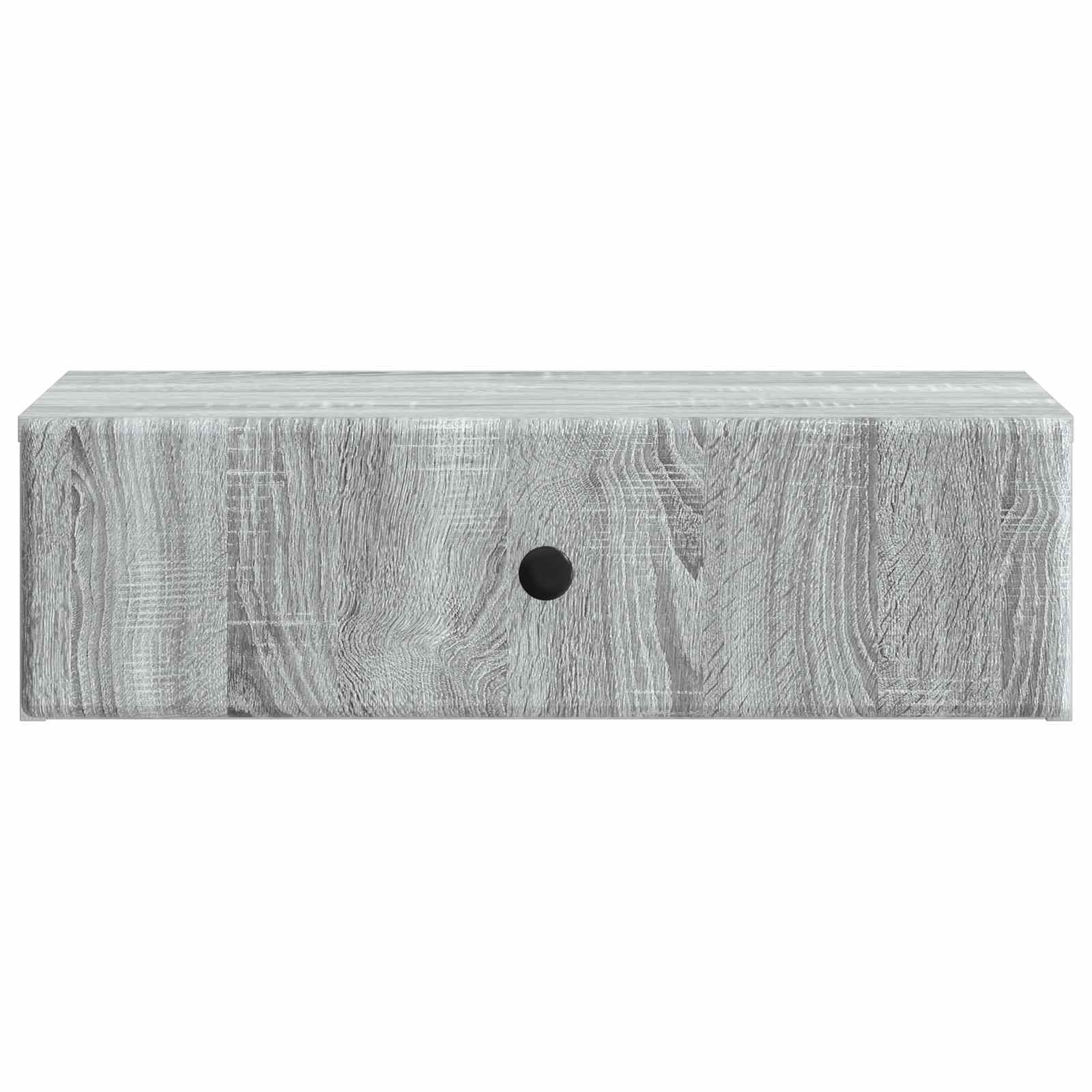 vidaXL Wall-Mounted Side Table Grey Sonoma 59 x 34.5 x 17 cm 5