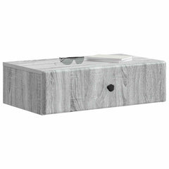 vidaXL Wall-Mounted Side Table Grey Sonoma 59 x 34.5 x 17 cm 3