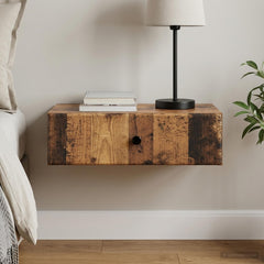 vidaXL Wall-Mounted Side Table Wall-mounted Old Wood 59 x 34.5 x 17 cm 1