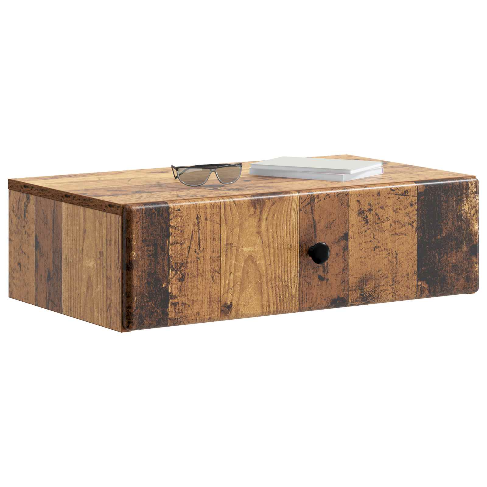 vidaXL Wall-Mounted Side Table Wall-mounted Old Wood 59 x 34.5 x 17 cm 3