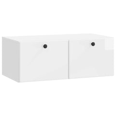 vidaXL Wall-Mounted TV Cabinet 78.5 x 41 x 30 cm High Gloss White 2