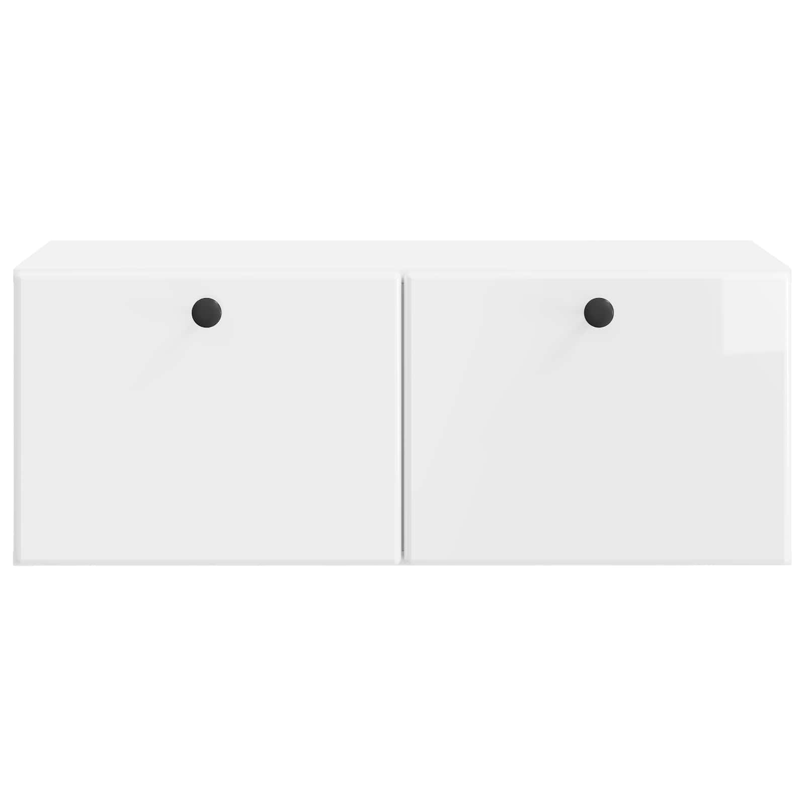 vidaXL Wall-Mounted TV Cabinet 78.5 x 41 x 30 cm High Gloss White 6