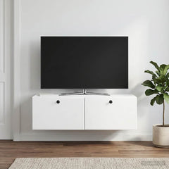 vidaXL Wall-Mounted TV Cabinet 98 x 41 x 30 cm White Engineered Wood 4